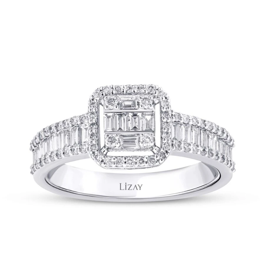 0.74 Carat Diamond Baguette Ring