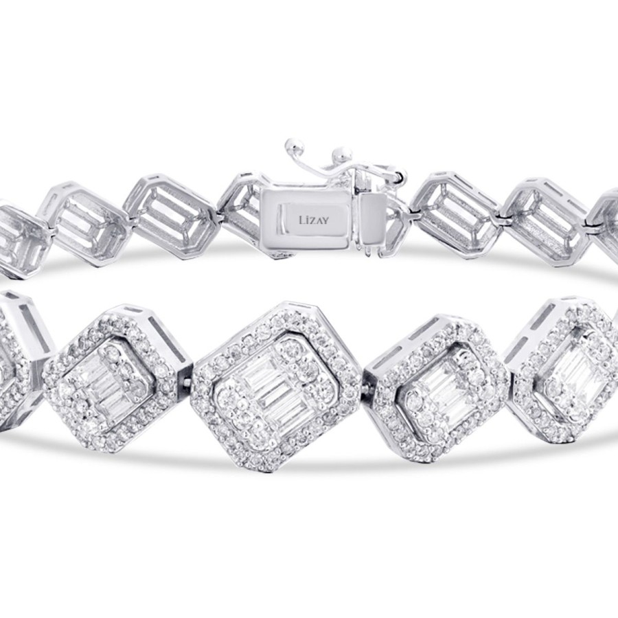 1.66 Carat Diamond Baguette Bracelet