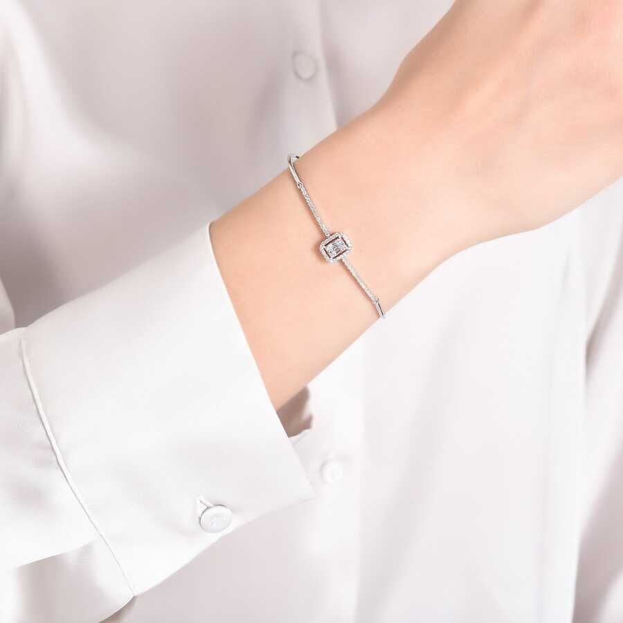 0.36 Carat Diamond Baguette Bangle