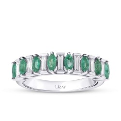 0,86 Karat Diamant Smaragd Ring