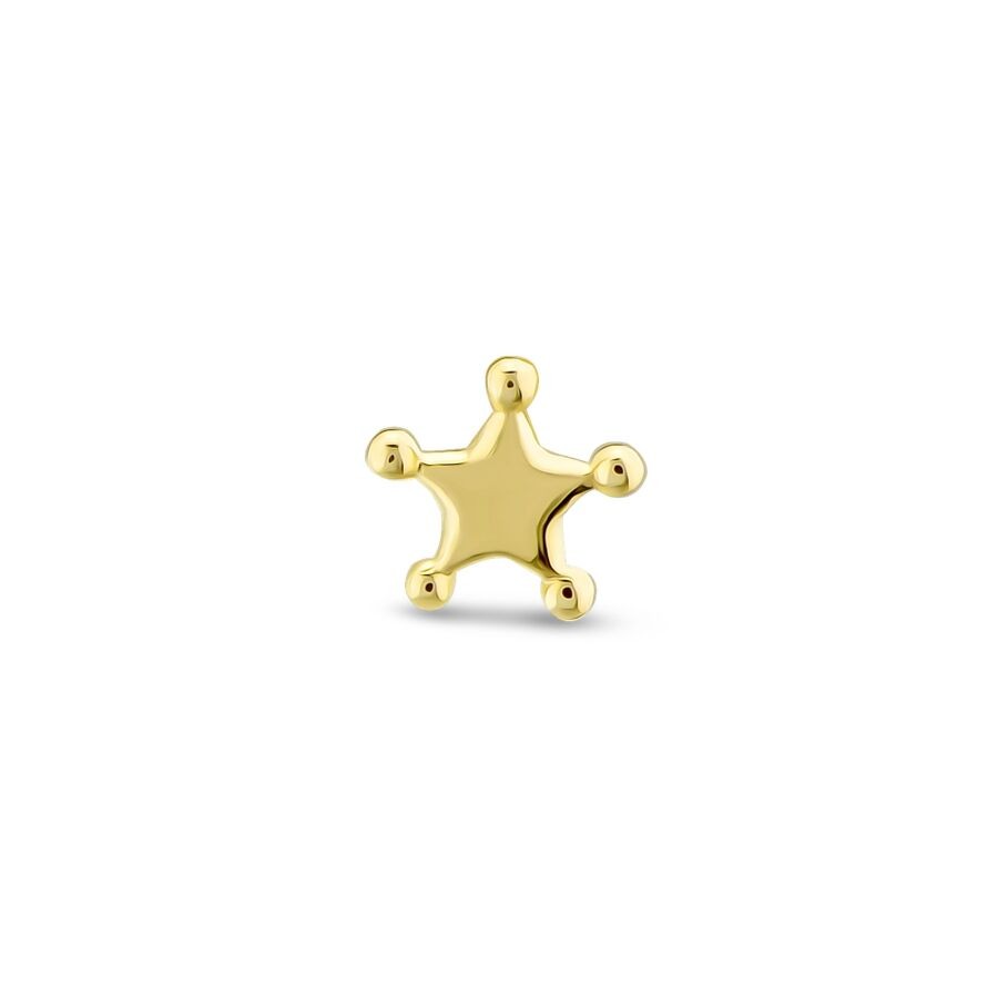 Gold Doric Star Tragus Earring