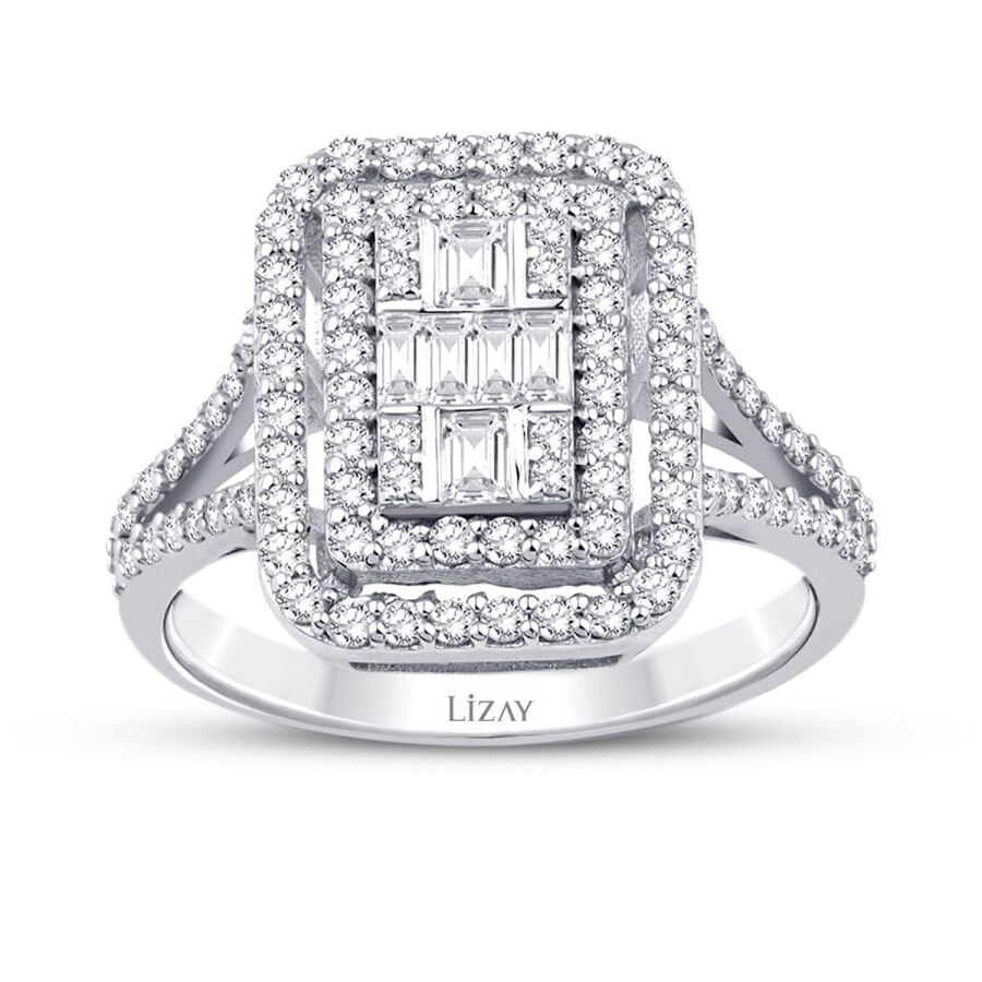 0.68 Carat Diamond Baguette Ring