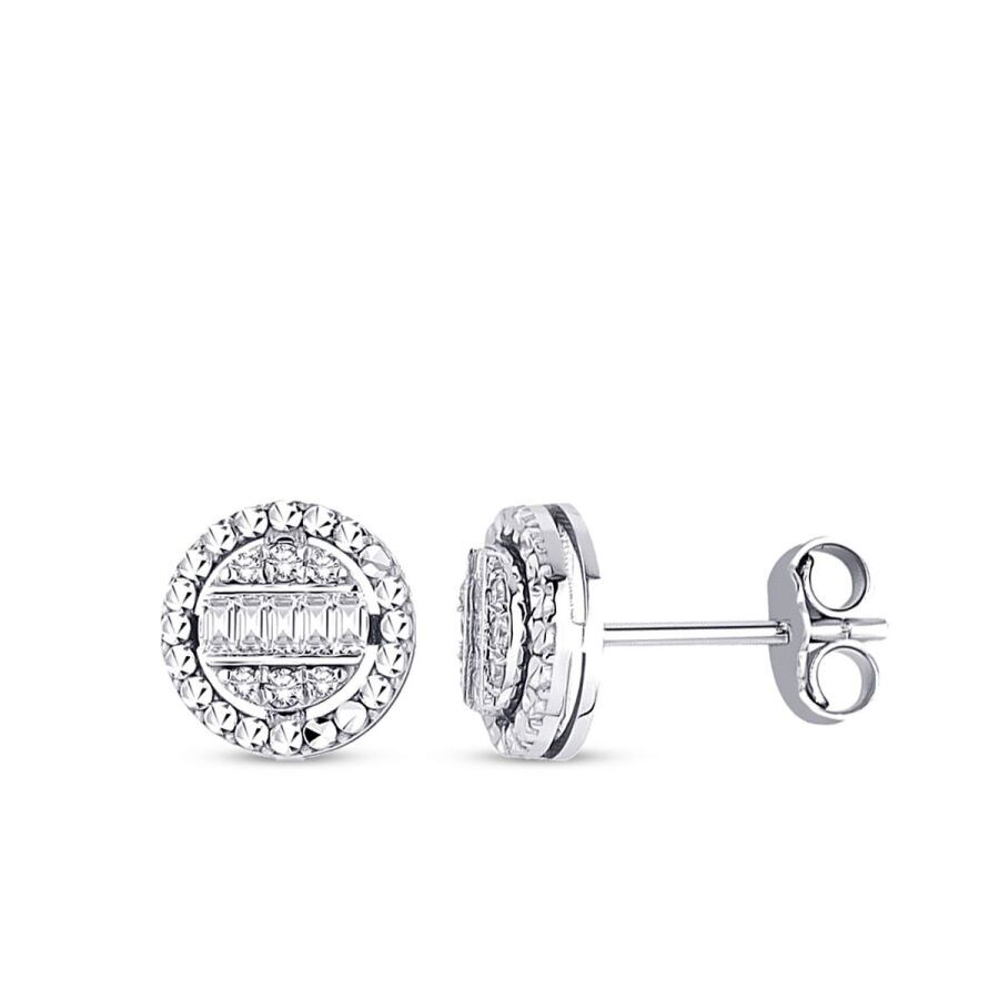 0.20 Carat Diamond Baguette Earrings