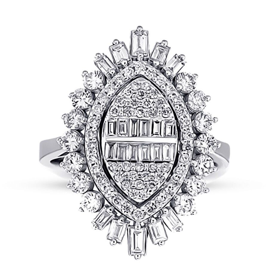1.33 Carat Diamond Baguette Ring