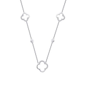 0.26 ct. Diamant Clover Halskette