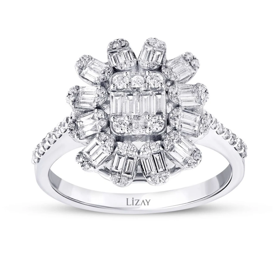 0.77 Carat Diamond Baguette Ring