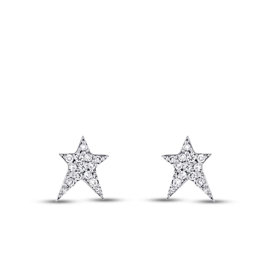 0.13 Carat Diamond Star Earrings
