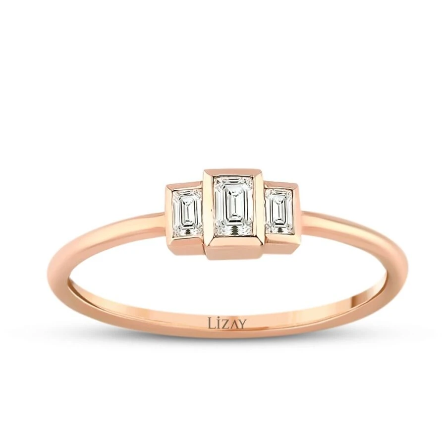 0.22 Carat Diamond Baguette Ring