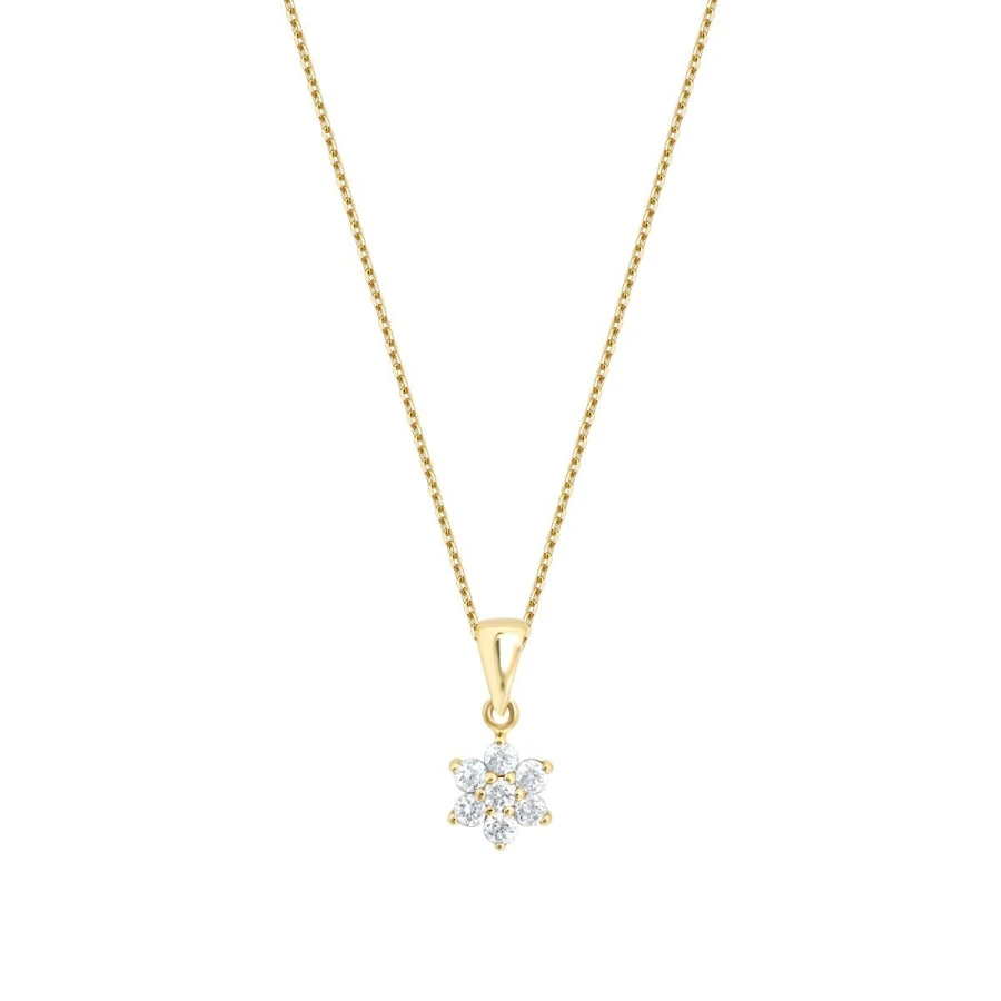 0.24 Carat Diamond Flower Necklace