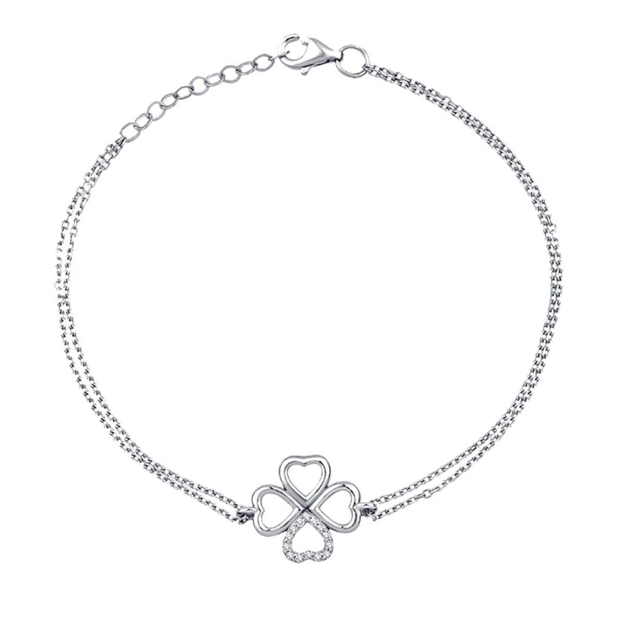 0.06 Carat Diamond Heart Lucky Bracelet