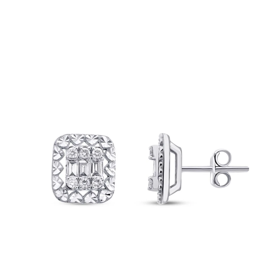 0.36 Carat Diamond Baguette Earrings