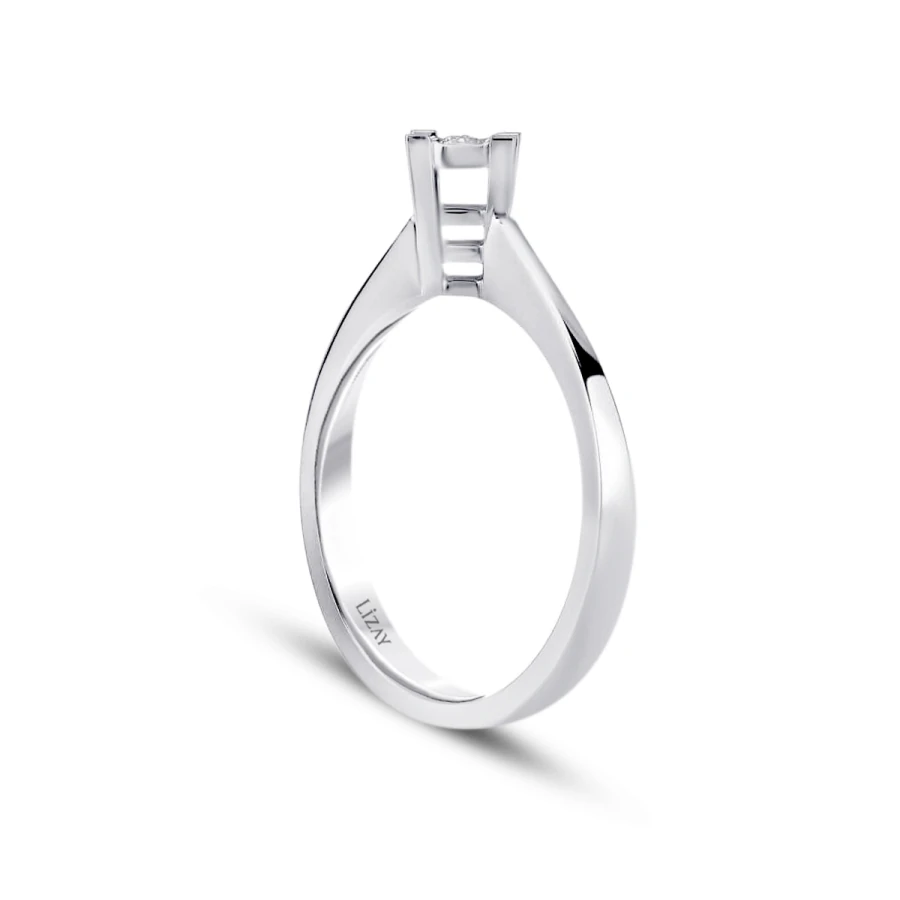 0.09 Carat Diamond Effect Solitaire Engagement Ring