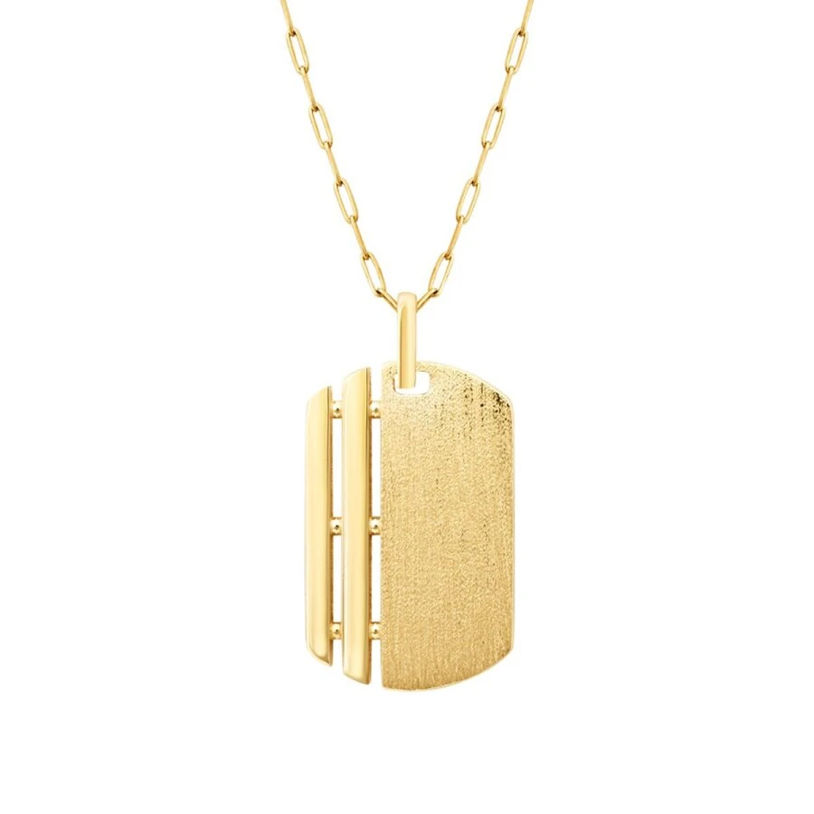 Gold Men’s Dog Tag Necklace