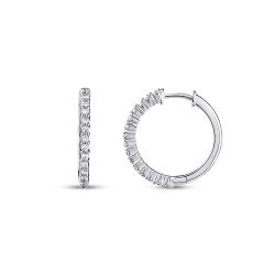 0.67 Carat Diamond Hoop Earrings