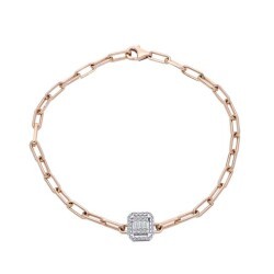 0,17 Karat Diamant Baguette Armreif