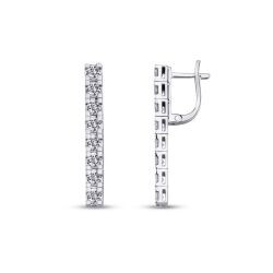 1.46 Carat Diamond Tennis Earrings