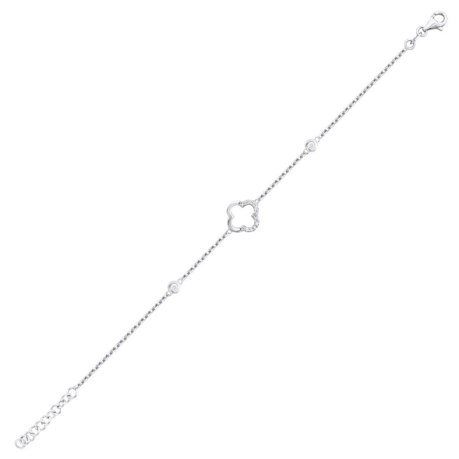 0.12 Carat Diamond Clover Bracelet