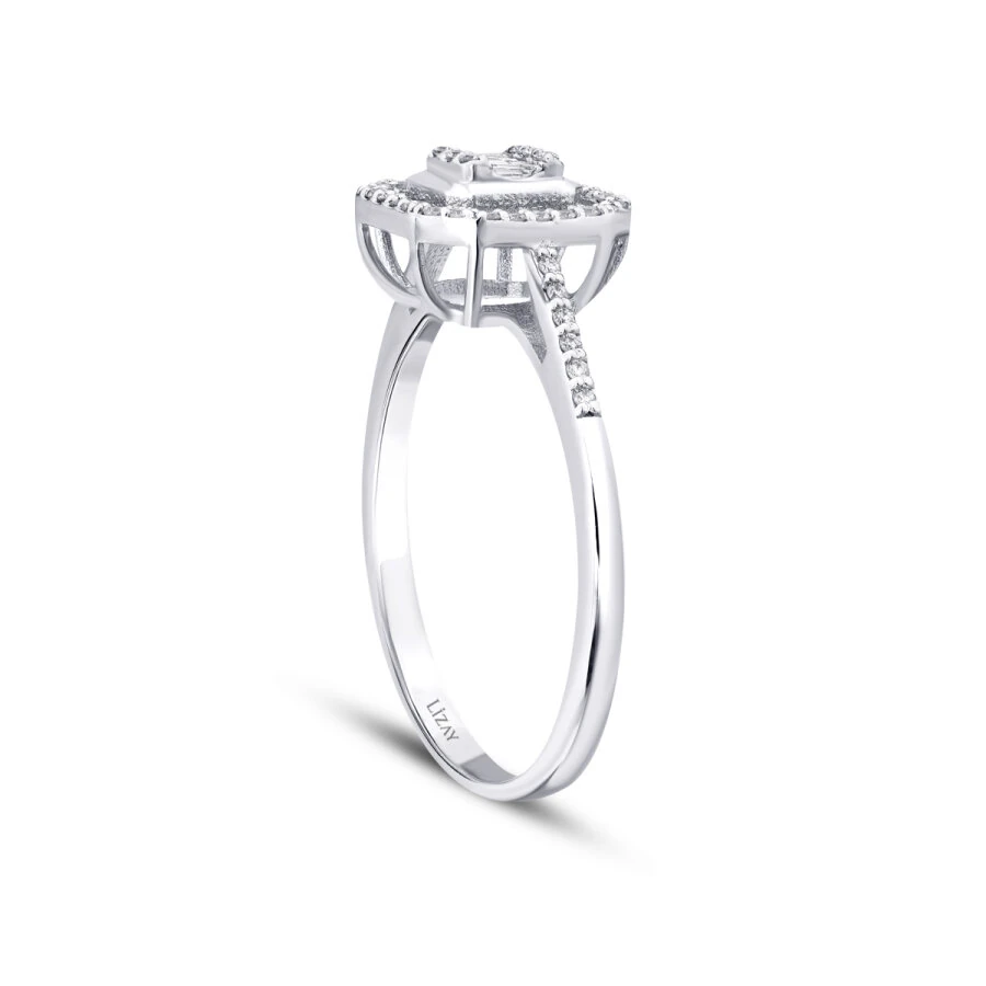 0.19 Carat Diamond Baguette Ring
