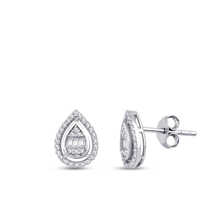 0.29 Carat Diamond Baguette Earrings