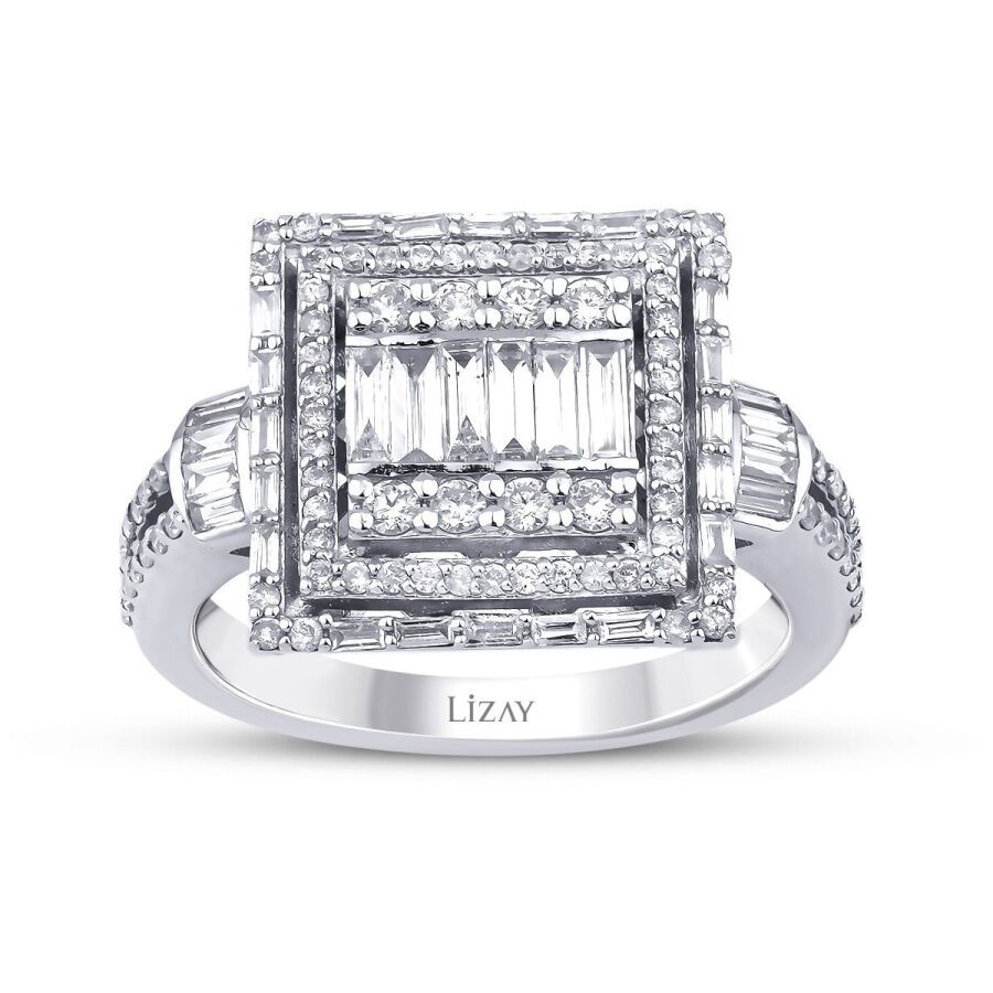 0.91 Carat Diamond Baguette Ring