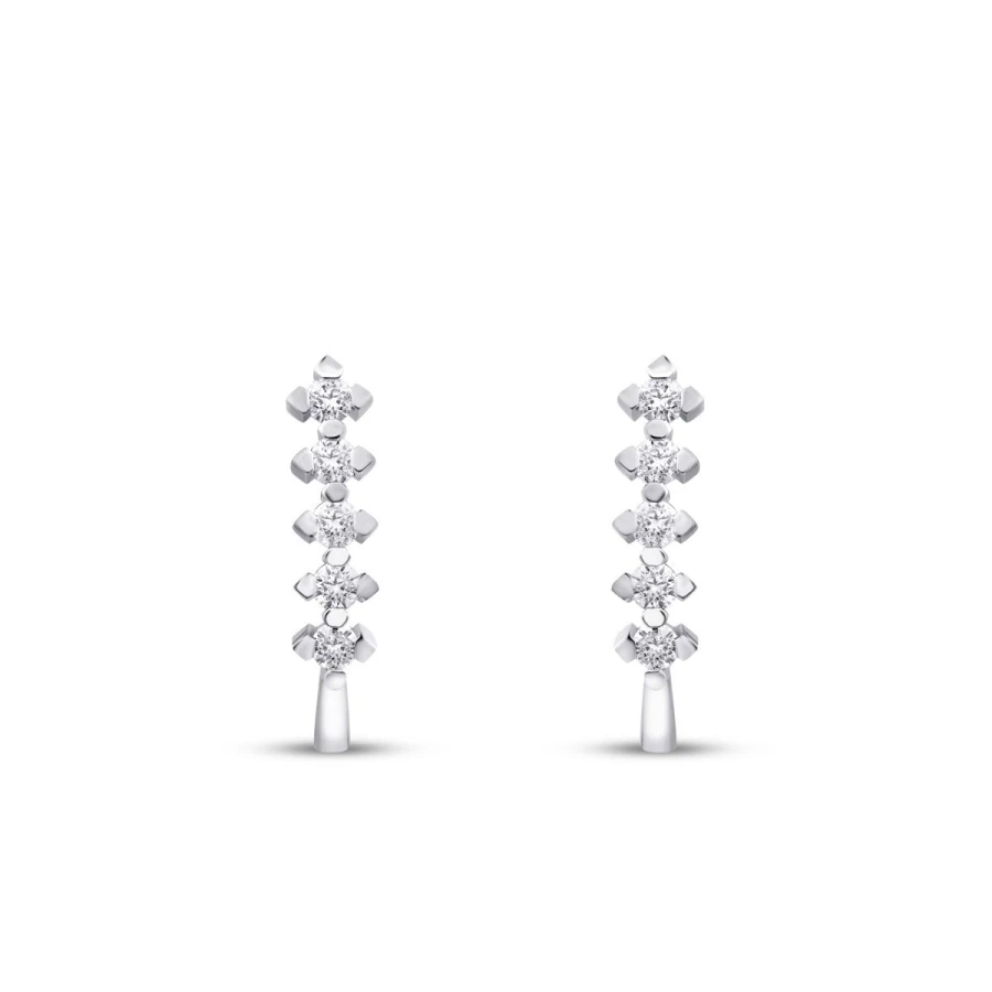 0.34 Carat Diamond Five-Stone Earrings