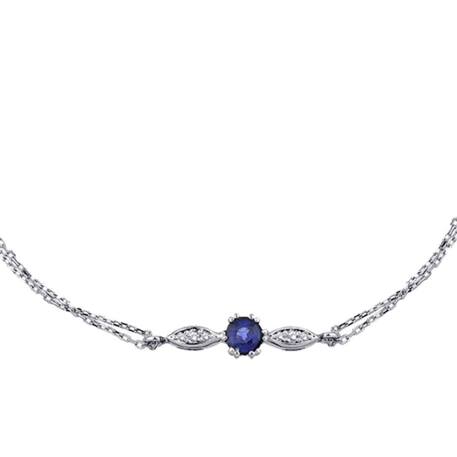 0.34 Carat Diamond Sapphire Bracelet