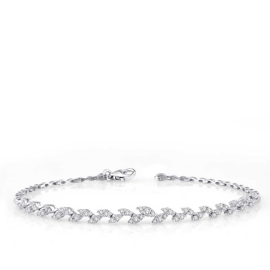 Gold Leaf Tennis Bracelet
