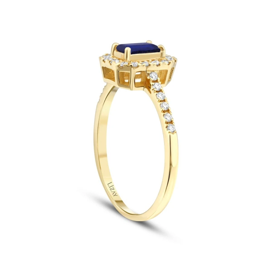 0.69 Carat Diamond Sapphire Ring