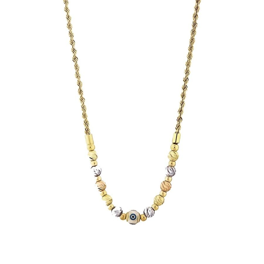 Gold Evil Eye Doric Necklace