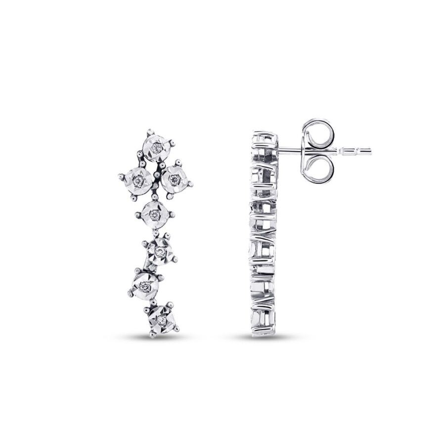 0.05 Carat Diamond-Effect Earring