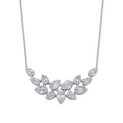 0.65 Carat Diamond Baguette Necklace