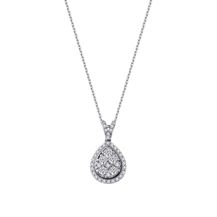 0.36 Carat Diamond Pear Necklace