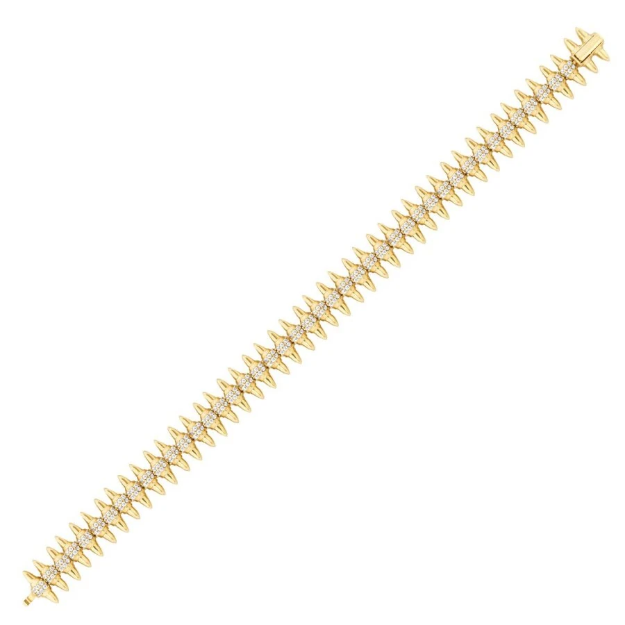 Gold Stone Nail Bracelet
