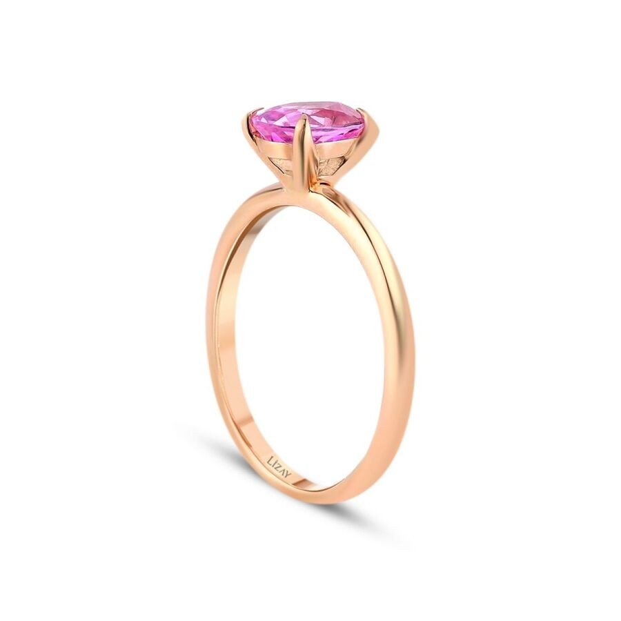 1.23 Carat Diamond Pink Sapphire Ring