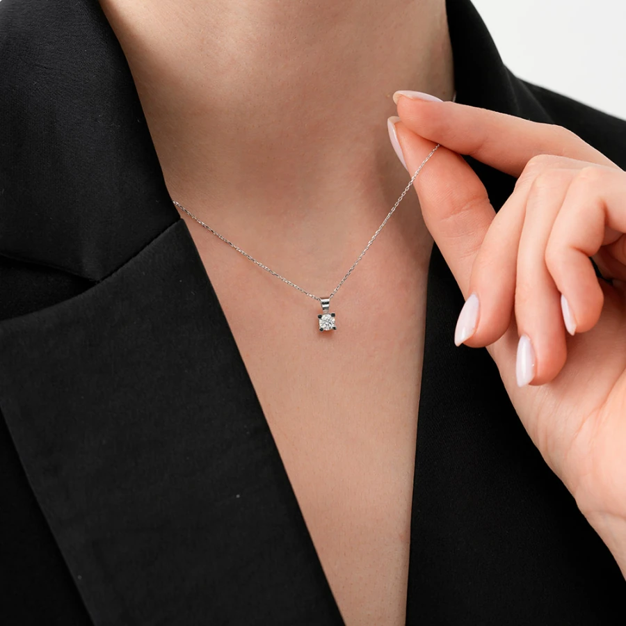 0.50 Carat Diamond Solitaire Necklace