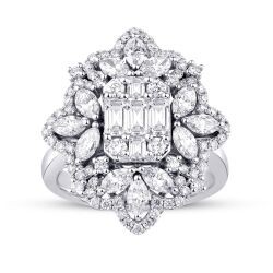 1.97 Carat Diamond Baguette Ring