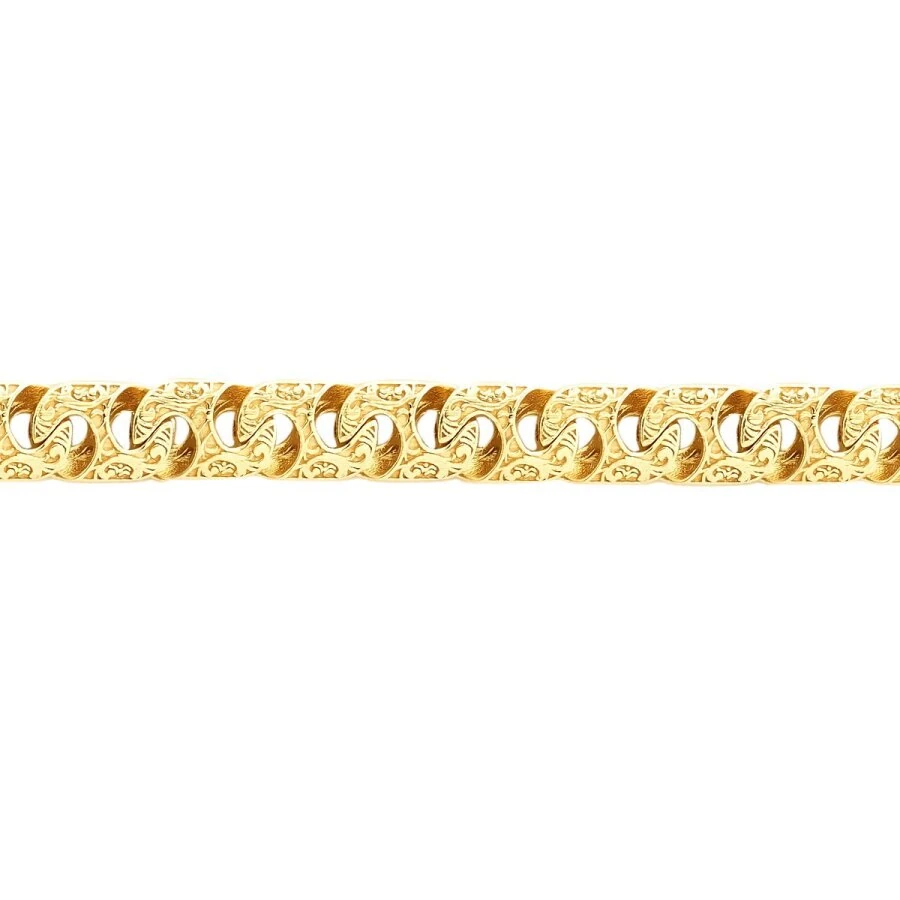 Gold Motif-Pattern Men’s Bracelet