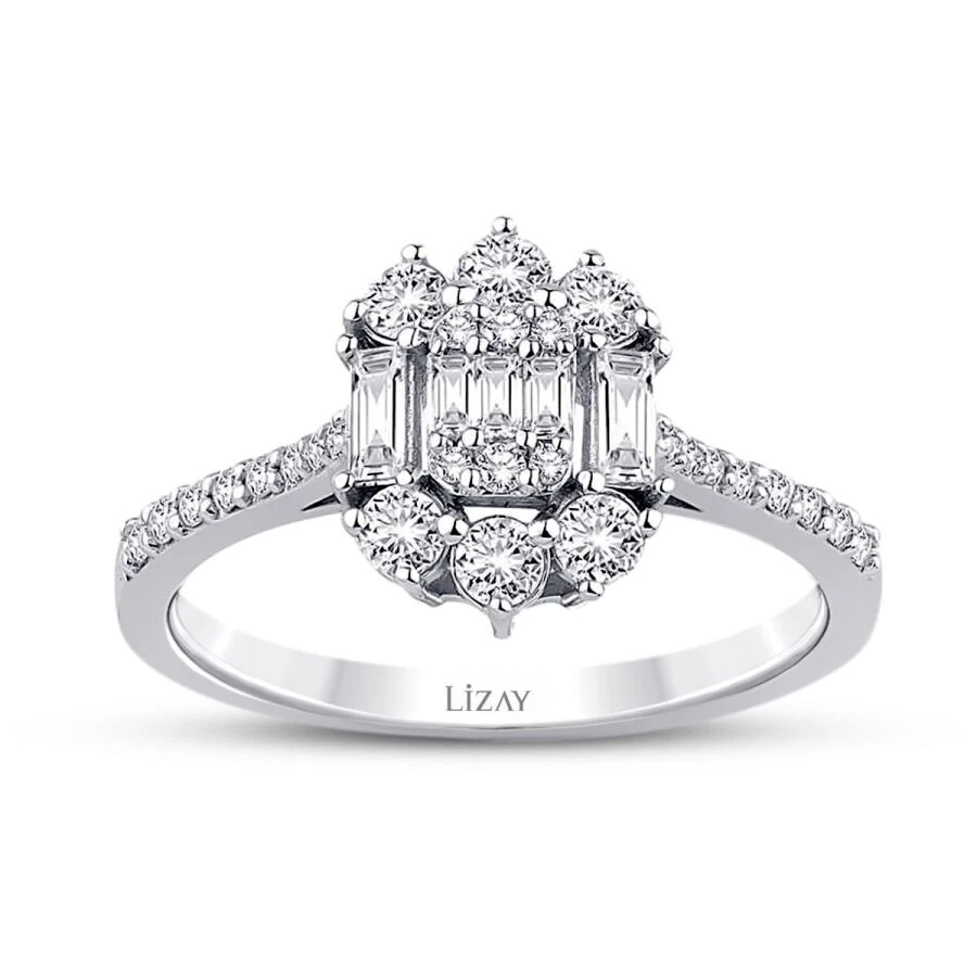 0.61 Carat Diamond Baguette Ring