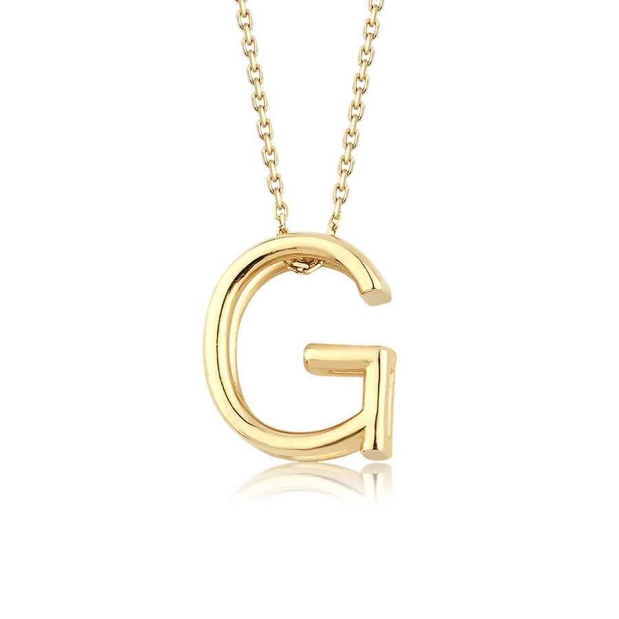 Gold Modern Letter Necklace
