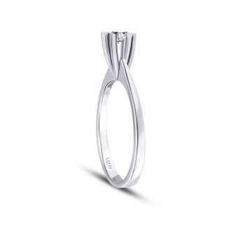 0.10 Carat Diamond Round Solitaire Engagement Ring