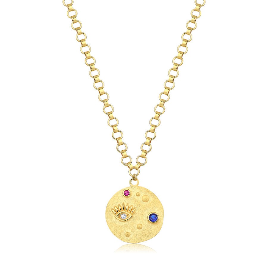Gold Colored Eye Necklace