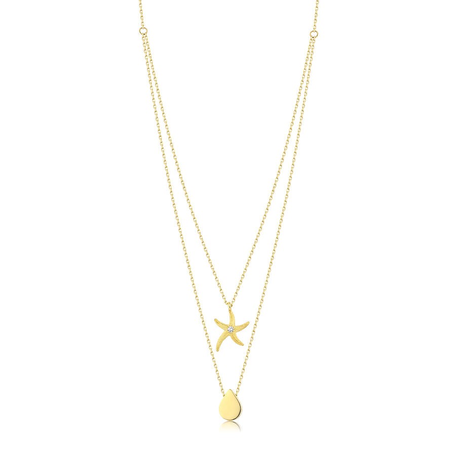 Gold Starfish Necklace