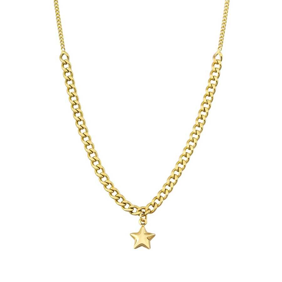 Goldene Ketten Stern Halskette