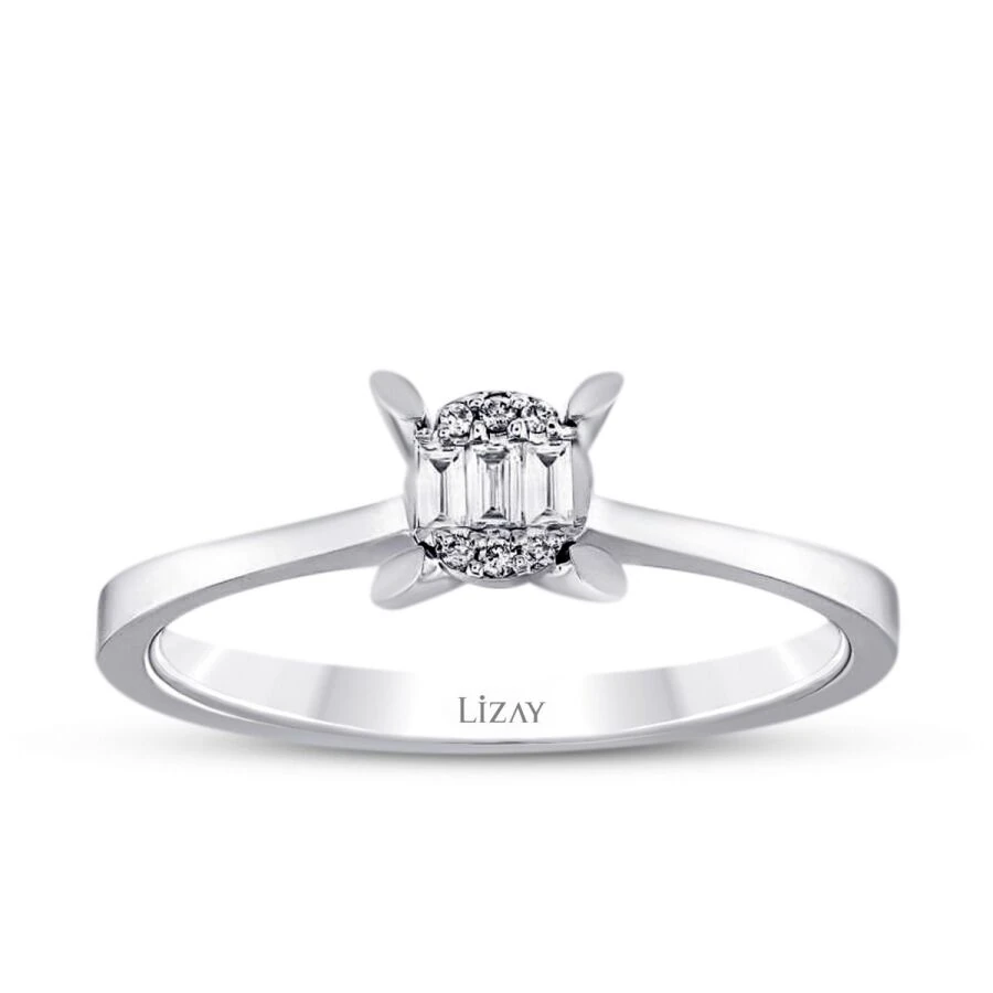 0.09 ct. Diamant Baguette Ring