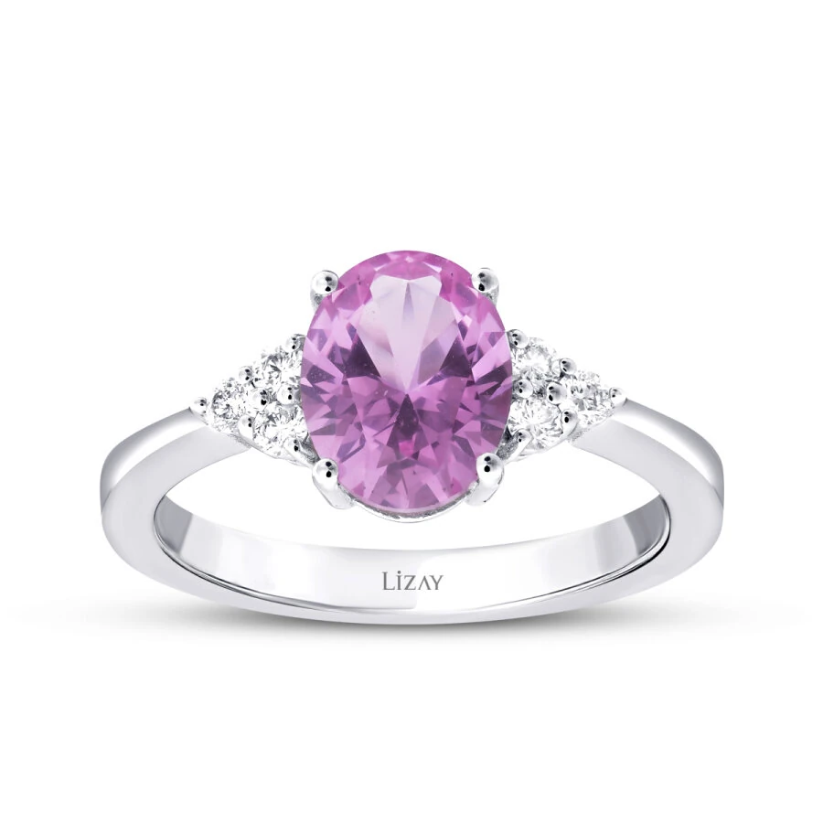 2.48 Carat Diamond Pink Sapphire Ring