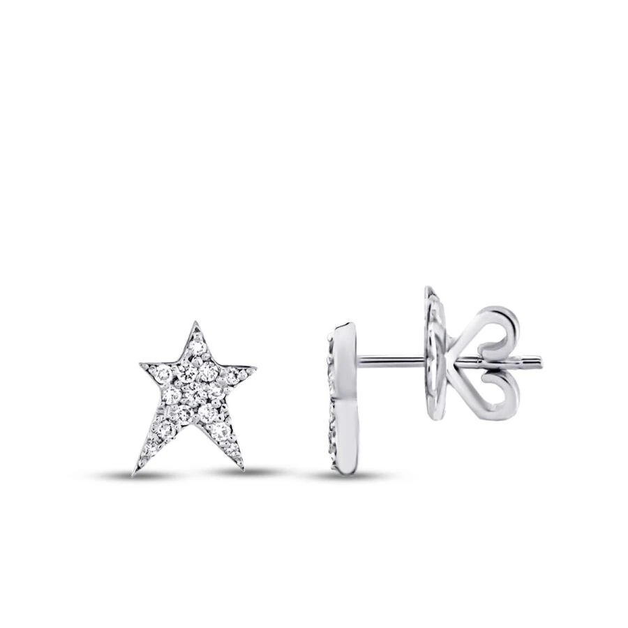 0.13 Carat Diamond Star Earrings