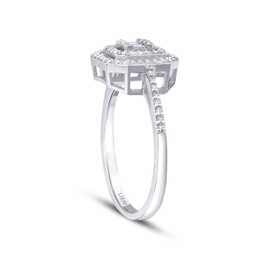 0.28 Carat Diamond Baguette Ring