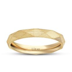 Gold Triangle Shaped Wedding Band