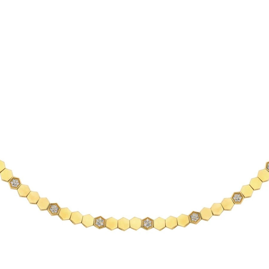 Gold Waben Halskette