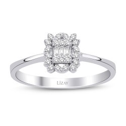 0.13 Carat Diamond Baguette Ring
